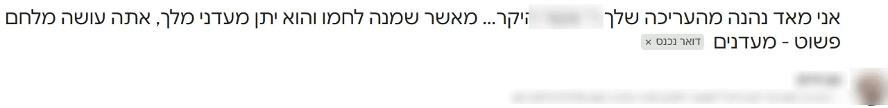 צילום מסך של מייל שקיבלנו: מערכת עלון תורני